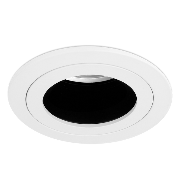 Aurora EN-DLM611MW EDLM GU10 Fixed IP20 Black Baffled Aluminium Downlight Matt White - westbasedirect.com