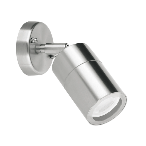 Aurora EN-WL1SS 240V GU10 IP44 Stainless Steel Adjustable Wall Light - westbasedirect.com