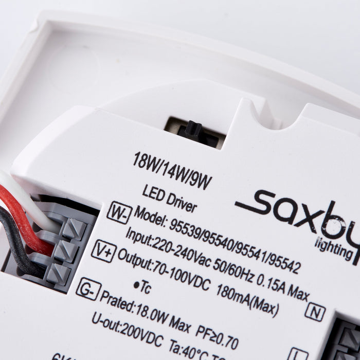 Saxby 95543 Saxby HeroPRO corridor IP65 18W Gloss white & opal pc 18W LED module (SMD 2835) CCT - westbasedirect.com