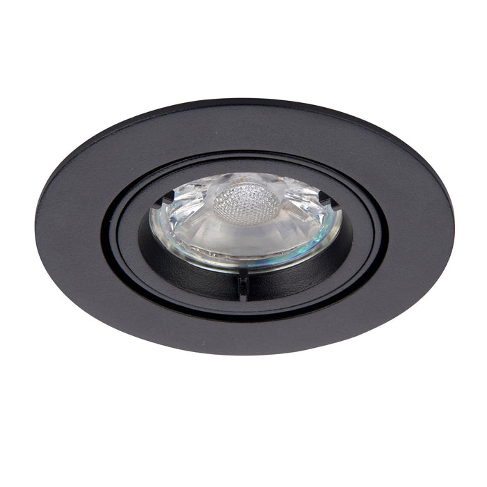 Saxby 95919 Cast tilt 50W Matt black paint 50W GU10 reflector (Required) - westbasedirect.com
