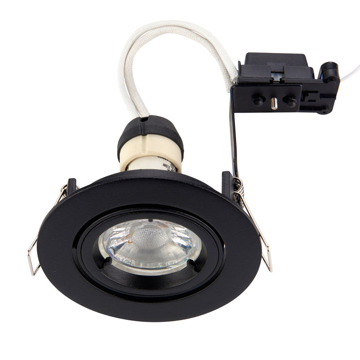 Saxby 95919 Cast tilt 50W Matt black paint 50W GU10 reflector (Required) - westbasedirect.com