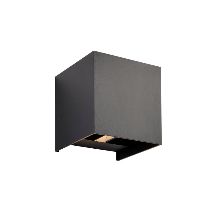Saxby 97824 Glover CCT 2lt wall IP44 5.5W Matt black paint & clear glass 2 x 5.5W LED module (SMD 3030) CCT - westbasedirect.com