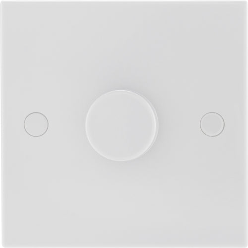 BG 981P White Square Edge 2-Way Single Leading Edge Dimmer Push On/Off - westbasedirect.com