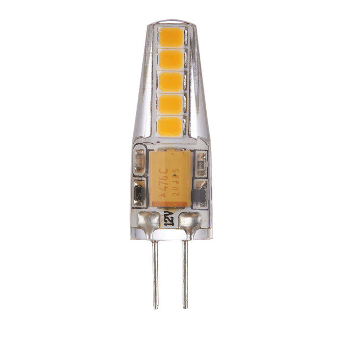 Saxby 98435 G4 LED SMD 2W Clear & gloss white pc 2W LED G4 Warm White - westbasedirect.com