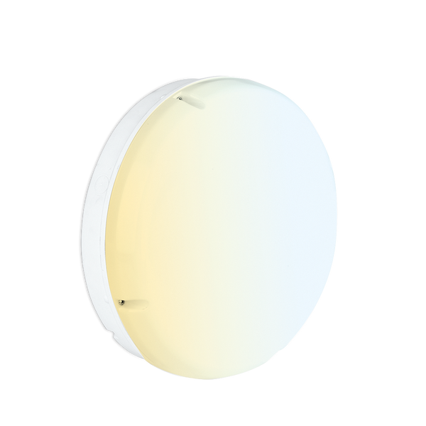 Aurora UtiliteDrumCWS AU-BH18RCWSW 230V 10/15/20W LED IP65 Round Bulkhead White 3000/4000/6500K - westbasedirect.com