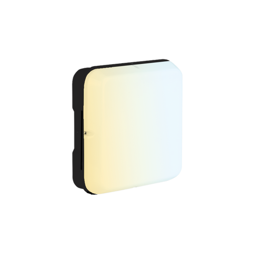 Aurora UtiliteDrumCWS AU-BH18SCWSBLK 230V 10/15/20W LED IP65 Square Bulkhead Black 3000/4000/6500K - westbasedirect.com