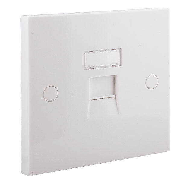 BG 9RJ45/1 White Square Edge RJ45 Single Data Outlet Socket (Screw) - westbasedirect.com