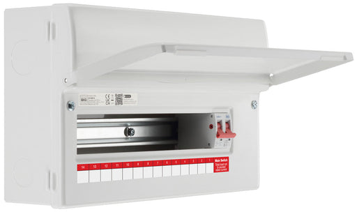 BG Fortress CF16M14 16 Module 14 Way Unpopulated Metal Consumer Unit with 100A Main Switch - westbasedirect.com