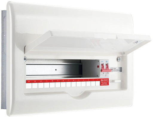 BG CFFSW14 16 Module 14 Way Fully Recessed + 100A Main Switch - westbasedirect.com