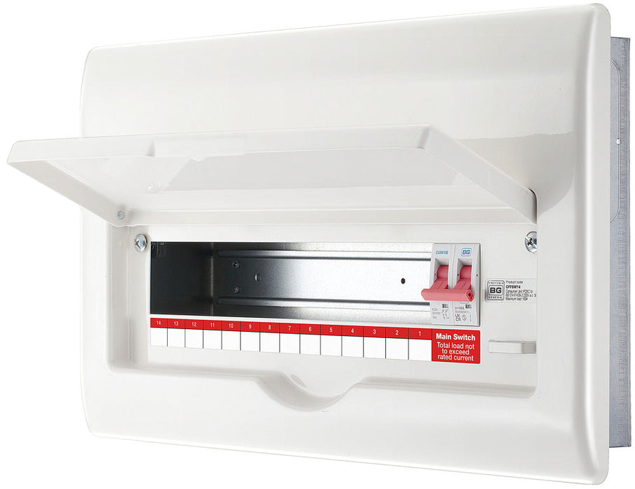 BG CFFSW14 16 Module 14 Way Fully Recessed + 100A Main Switch - westbasedirect.com