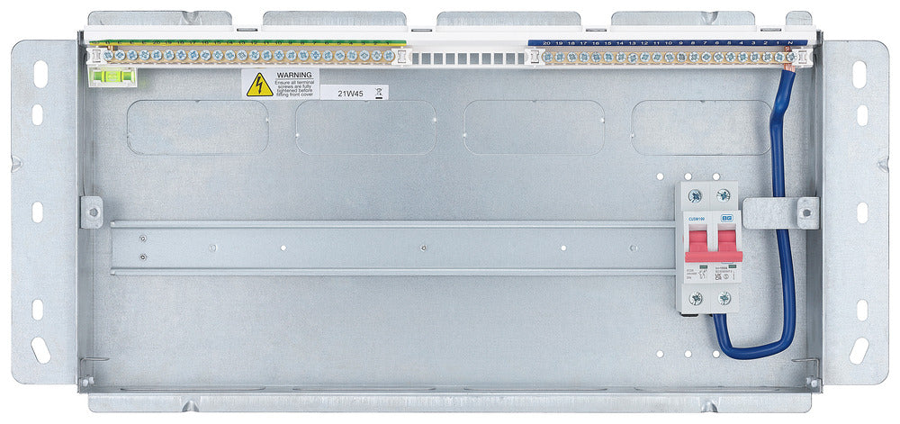 BG CFFSW20 22 Module 20 Way Fully Recessed + 100A Main Switch - westbasedirect.com