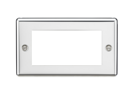 Knightsbridge CL4GPC Rounded Edge 4G Modular Faceplate - Polished Chrome - westbasedirect.com