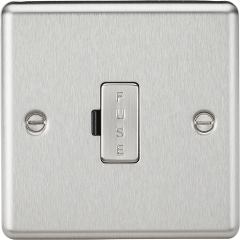 Knightsbridge CL6BC Rounded Edge 13A Fused Spur Unit - Brushed Chrome - westbasedirect.com