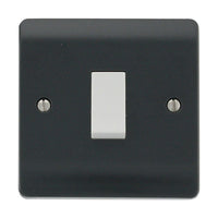 Click Mode CMA011AG Part M 10AX 1 Gang 2 Way Plate Switch - Anthracite Grey