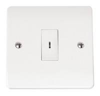 Click Mode CMA026 White Moulded 10AX 1 Gang 2 Way Keyswitch