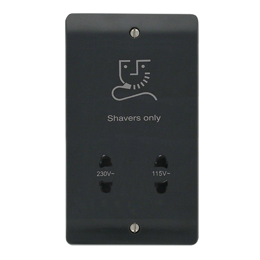 Click Mode CMA100AG Part M 115V/230V Dual Voltage Shaver Socket Outlet - Anthracite Grey - westbasedirect.com