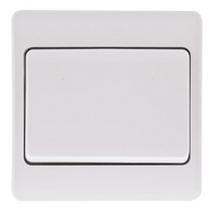 Click Mode CMA810 White Moulded 10AX 1G 1 Way Wide Rocker Switch