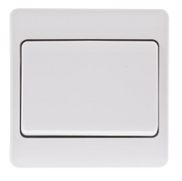 Click Mode CMA811 White Moulded 10AX 1 Gang 2 Way Wide Rocker Switch