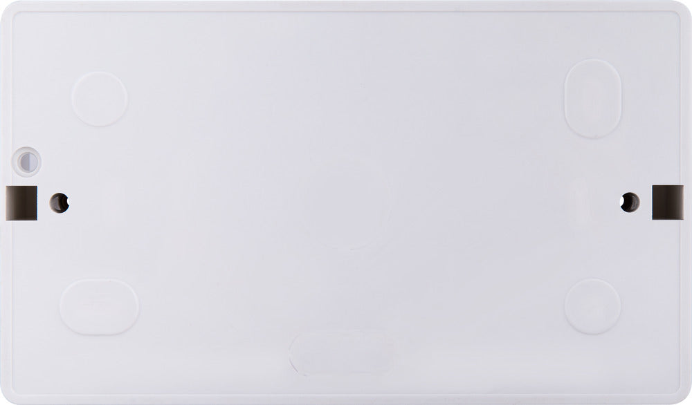 BG CMP8232 Double 32mm White Rounded PVC Surface Pattress Box - westbasedirect.com