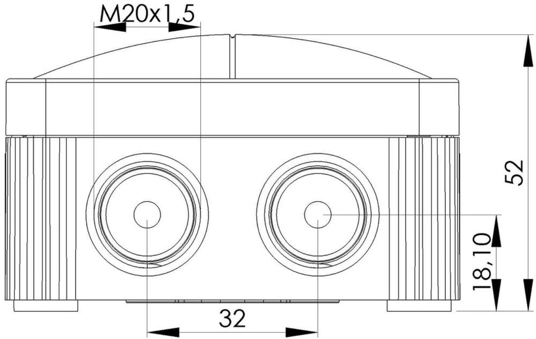 Wiska 10109573 COMBI 206 Empty Junction Box - White - westbasedirect.com