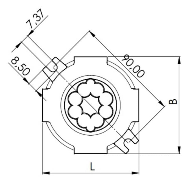 Wiska 10110635 COMBI 304 Circular Junction Box + 3x 3-pole WAGO 221-413 Connectors - Light Grey - westbasedirect.com