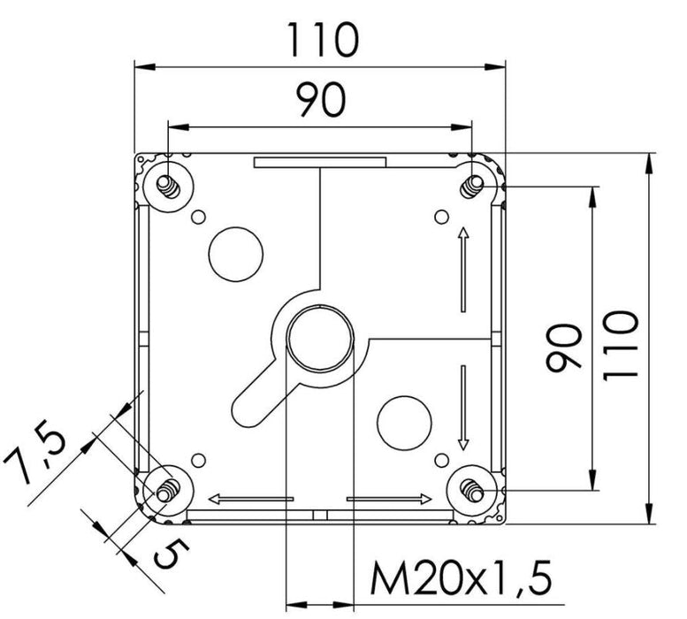 Wiska 10061779 COMBI 607/5 Junction Box - Black - westbasedirect.com