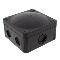 Wiska 10106192 COMBI 407/4SDKF5 Junction Box + 4x 5 Way Push-In Terminal Block - Black