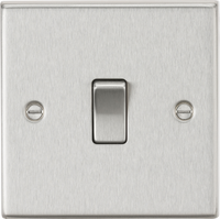 Knightsbridge CS12BC Square Edge 10AX 1G Intermediate Switch - Brushed Chrome
