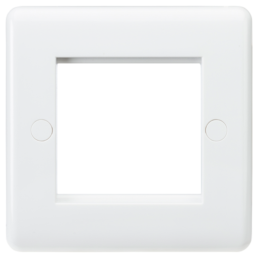 Knightsbridge CU2G White Curved Edge 2G Modular Faceplate - westbasedirect.com