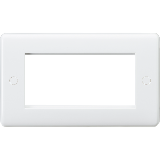 Knightsbridge CU4G White Curved Edge 4G Modular Faceplate - westbasedirect.com
