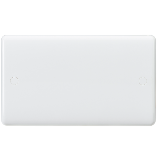 Knightsbridge CU8360 White Curved Edge 2G Blanking Plate - westbasedirect.com