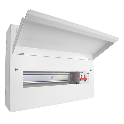 Click Elucian CUEB16MSSP13 16 Way Metal Consumer Unit with 100A Main Switch & 18mm 2 Pole Type 2 SPD - westbasedirect.com