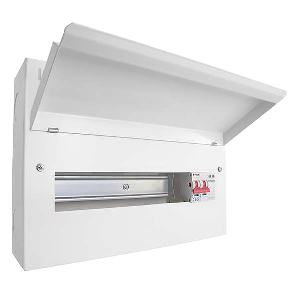 Click Elucian CUEB16MSSP13 16 Way Metal Consumer Unit with 100A Main Switch & 18mm 2 Pole Type 2 SPD - westbasedirect.com