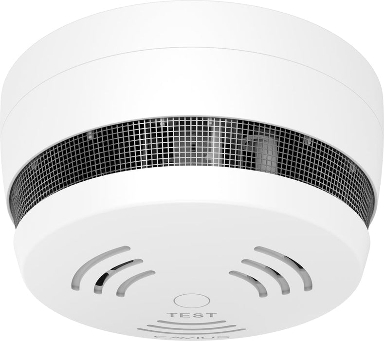 Cavius CV2208 Mains Powered Optical Smoke Alarm RF 10yr Lithium Battery Backup 97x52mm - westbasedirect.com