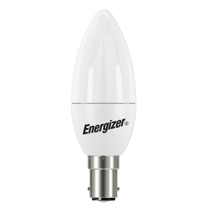 Energizer 5.2W 470lm B15 SBC Candle LED Bulb Opal Daylight 6500K - westbasedirect.com