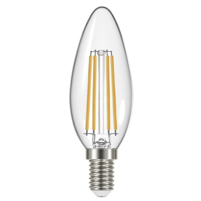 Eveready S15478 E14 SES Candle Filament Clear LED Bulb 4W 470lm Warm White 2700K (5 Pack) - westbasedirect.com