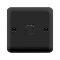 Click Deco Plus DPMB161 1-Gang 2-Way 100W LED Dimmer Switch - Matt Black