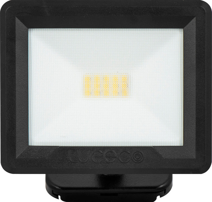 Luceco EFLD10B40-06 10W Essence Security Non-PIR Floodlight with Ball Joint 1m Cable - Black - westbasedirect.com