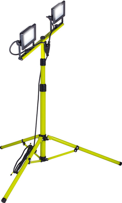 Luceco EFLDTT20B50 Eco Tripod Black Twin 1600lm 2x20W 5000K - UK Plug - westbasedirect.com