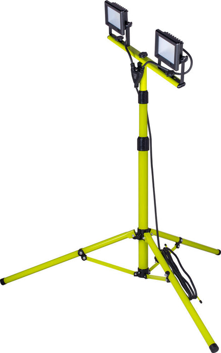 Luceco EFLDTT20B50 Eco Tripod  Black Twin 1600lm 2x20W 5000K - UK Plug - westbasedirect.com