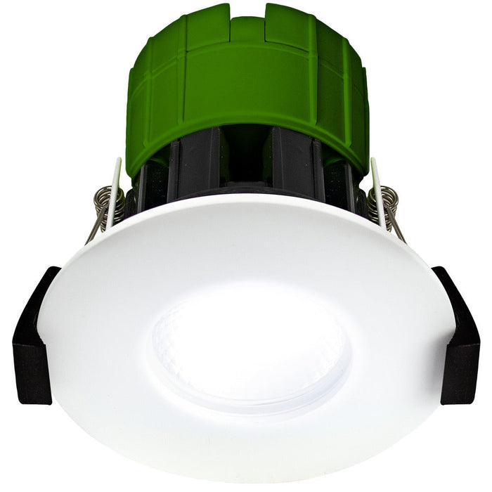 Luceco EFT60WCC/6 3000K 4000K 6500K FType Colour Change 6W IP65 Fire Rated Downlight - White (6 Pack) - westbasedirect.com
