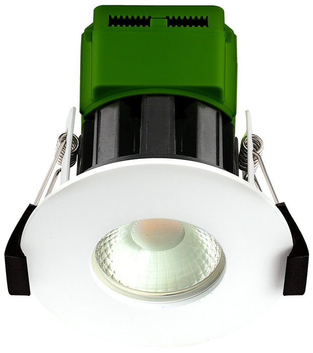 Luceco EFT60WCC/6 3000K 4000K 6500K FType Colour Change 6W IP65 Fire Rated Downlight - White (6 Pack) - westbasedirect.com