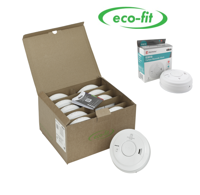 Aico EI3018EF Mains Power Eco-fit Carbon Monoxide Alarm with Audio/ Smart Link & 10yr+ Lithium cells (10 pack) - westbasedirect.com
