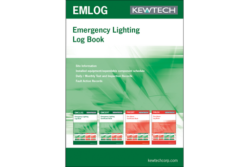 Kewtech EMLOG Emergency Lighting Maintenance Log Book - westbasedirect.com