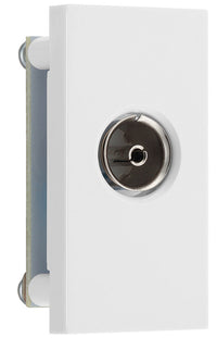 BG EMNSITVW Euro Module Co-Axial (Isolated) Connection - White