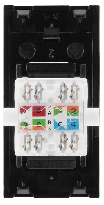 BG EMRJ45C6B Euro Module Data RJ45, CAT6 (IDC) - Black - westbasedirect.com