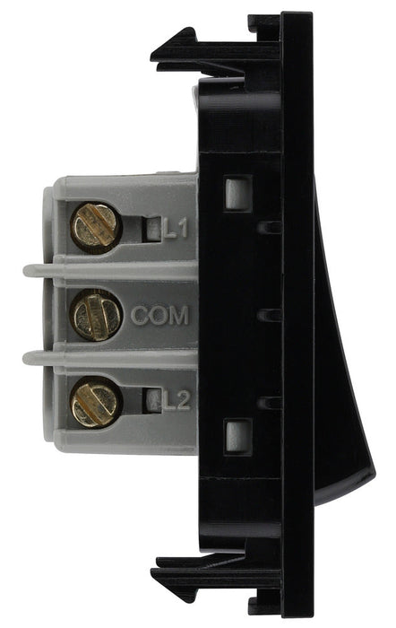 BG EMSW12B Euro Module 20AX 2-Way Switch - Black - westbasedirect.com