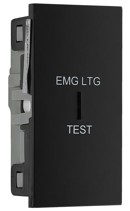 BG EMSW12ELB Euro Module 20AX 2-Way Key Switch - Black (Emergency lighting test) - westbasedirect.com
