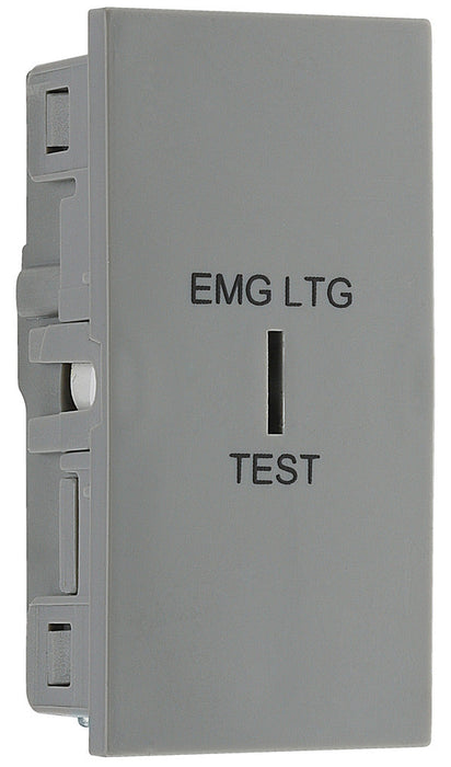 BG EMSW12ELG Euro Module 20AX 2-Way Key Switch - Grey (Emergency lighting test) - westbasedirect.com