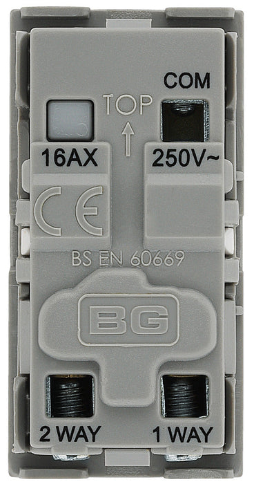 BG EMSW12KYG Euro Module 20AX 2-Way Key Switch - Grey - westbasedirect.com